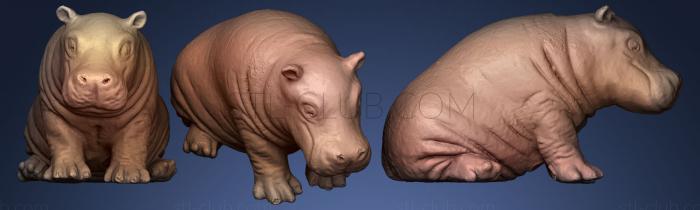 3D model Hippo toy 2 (STL)